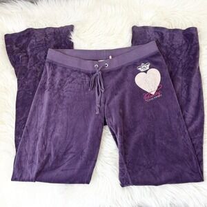 Juicy Couture "Juicy Loves Hawaii" Purple Velour Track Pants – Size M
